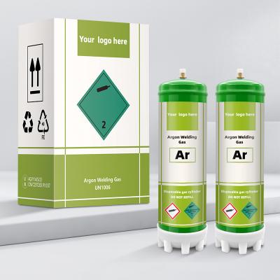 Factory Direct Disposable 2.2L Argon Welding Gas Tank High Purity