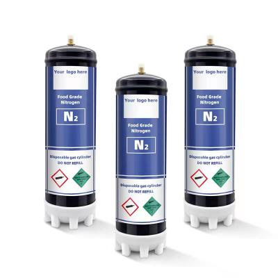 Homebrew Food Grade Nitrogen Gas Cylinder 3.3L Gas Cylinder High Pressure Disposable Cylinder