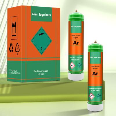 Wholesale Food Grade Argon Disposable Gas Cylinder 0.95L High Pressure Cylinder
