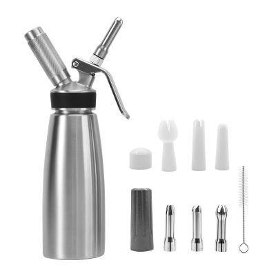 Customized 500ML Stainless Steel Professional Whipped Cream Dispenser with Stainless Steel Nozzles Whipped Cream Dispenser