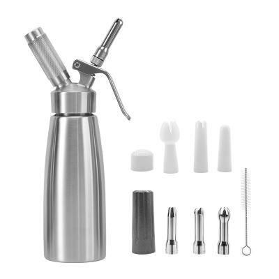 Stainless Steel Whipped Cream Charger Dispenser 500ml Durable Cream Maker Whipper with 3 Nozzles